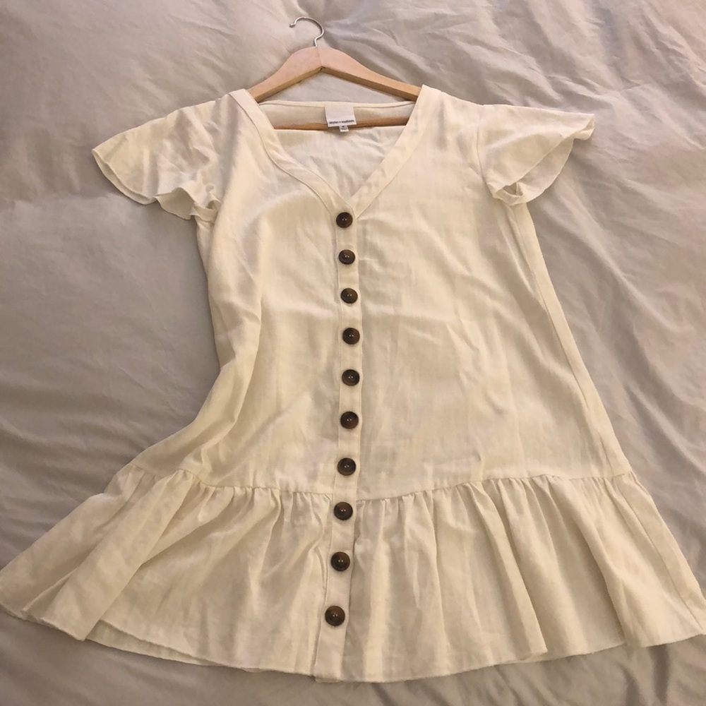 Off-white brand new linen dress